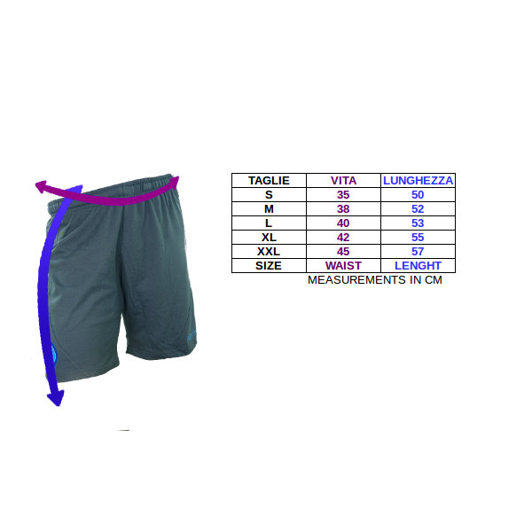 Tabella taglie e misure Pantaloncini Bermuda Allenamento Lazio macron ufficiali uomo nero 2018 19