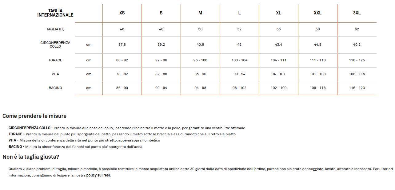 Tabella taglie e misure T-Shirt maglia maglietta Tempo libero Napapijri SALIS C SS Cotone Arancione