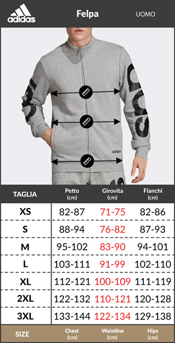 buy \u003e felpe adidas taglie \u003e Up to 65% OFF \u003e Free shipping
