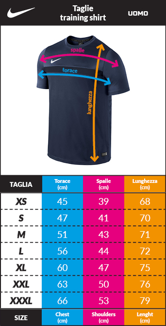 Tabella taglie e misure maglia maglietta t-shirt tempo libero nike NSW CLUB TEE Cotone Nero