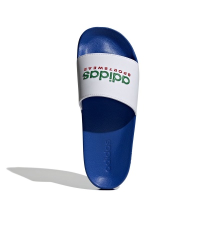 Ciabatte Gomma doccia mare piscina Adidas ADILETTE SHOWER Linear UNISEX Bianco Royal - Adidas ADILETTE SHOWER Linear UNISEX White Royal shower rubber slippers - Adidas ADILETTE SHOWER Linear UNISEX Pantoufles de douche en caoutchouc blanc Royal - Adidas ADILETTE SHOWER Linear UNISEX White Royal Dusch-Gummi-Hausschuhe