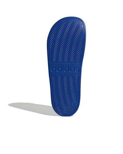 Ciabatte Gomma doccia mare piscina Adidas ADILETTE SHOWER Linear UNISEX Bianco Royal - Adidas ADILETTE SHOWER Linear UNISEX White Royal shower rubber slippers - Adidas ADILETTE SHOWER Linear UNISEX Pantoufles de douche en caoutchouc blanc Royal - Adidas ADILETTE SHOWER Linear UNISEX White Royal Dusch-Gummi-Hausschuhe