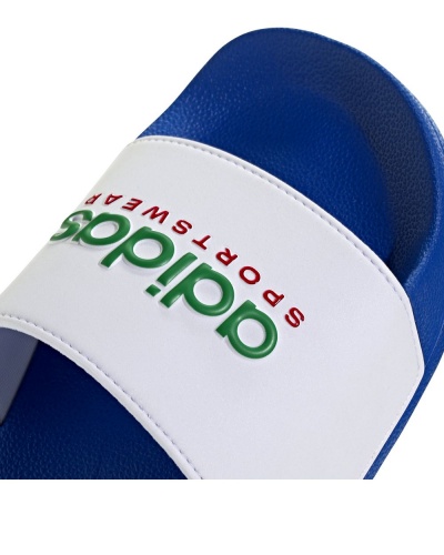 Ciabatte Gomma doccia mare piscina Adidas ADILETTE SHOWER Linear UNISEX Bianco Royal - Adidas ADILETTE SHOWER Linear UNISEX White Royal shower rubber slippers - Adidas ADILETTE SHOWER Linear UNISEX Pantoufles de douche en caoutchouc blanc Royal - Adidas ADILETTE SHOWER Linear UNISEX White Royal Dusch-Gummi-Hausschuhe