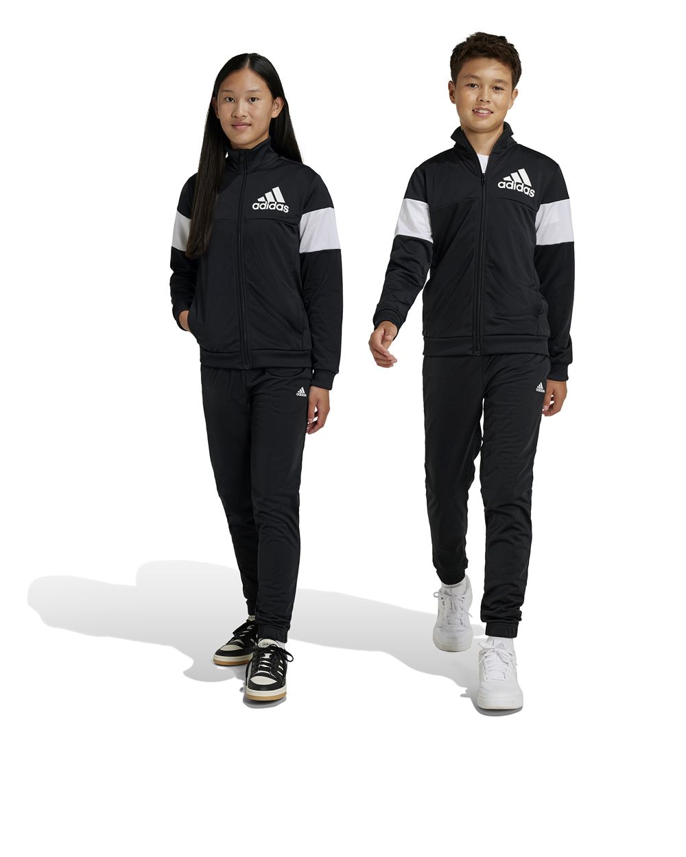 Adidas Kids Boys Back-To-School Kids Full Jumpsuit Black White - Picture 11 of 19