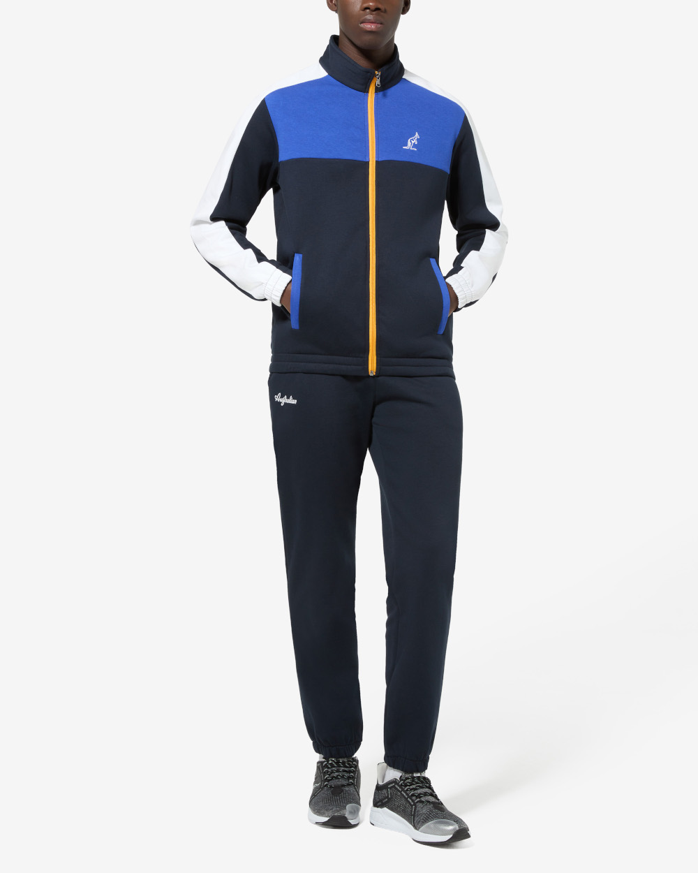Full Workout Suit MENS Australian Essential Navy Blue Made In Italy - Picture 9 of 13