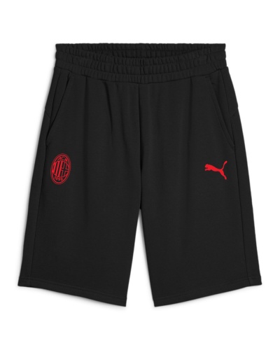 pantaloncini da passeggio bermuda AC MILAN Puma Essentials Cotone Felpato 2024 25 Nero - Bermuda walking shorts AC MILAN Puma Essentials Cotton Fleece 2024 25 Black - Bermuda de marche AC MILAN Puma Essentials Cotton Fleece 2024 25 Noir - Bermuda-Wandershorts AC MILAN Puma Essentials Cotton Fleece 2024 25 Schwarz