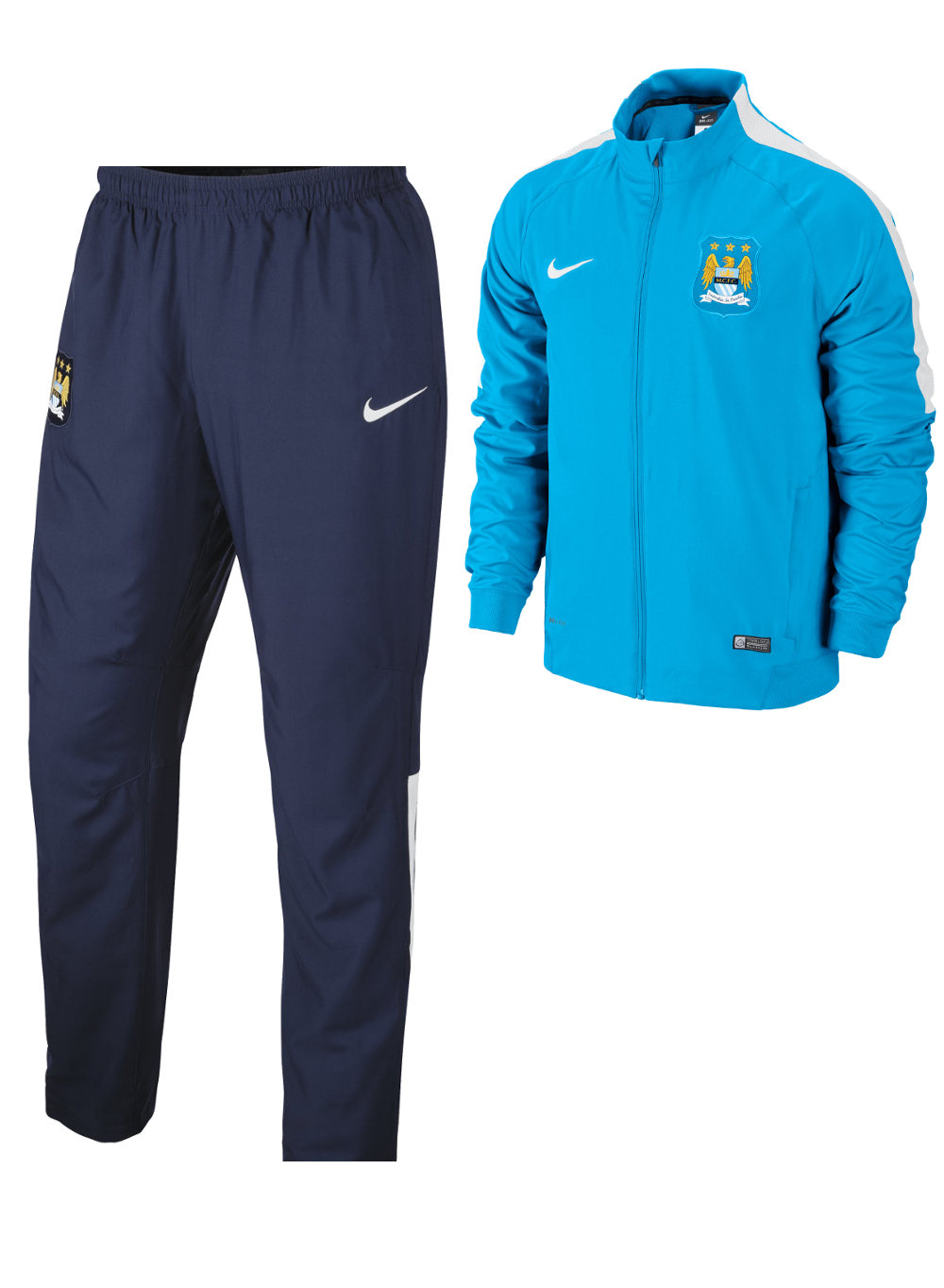 Manchester City Nike Pres Woven Tracksuit Blue 2014 15 Men ZIP POCKETS ...