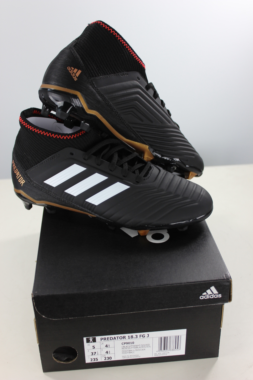 FOOTBALL BOOTS SHOES Adidas Cleats 18.3 FG PREDATOR Boy 2018 Black £